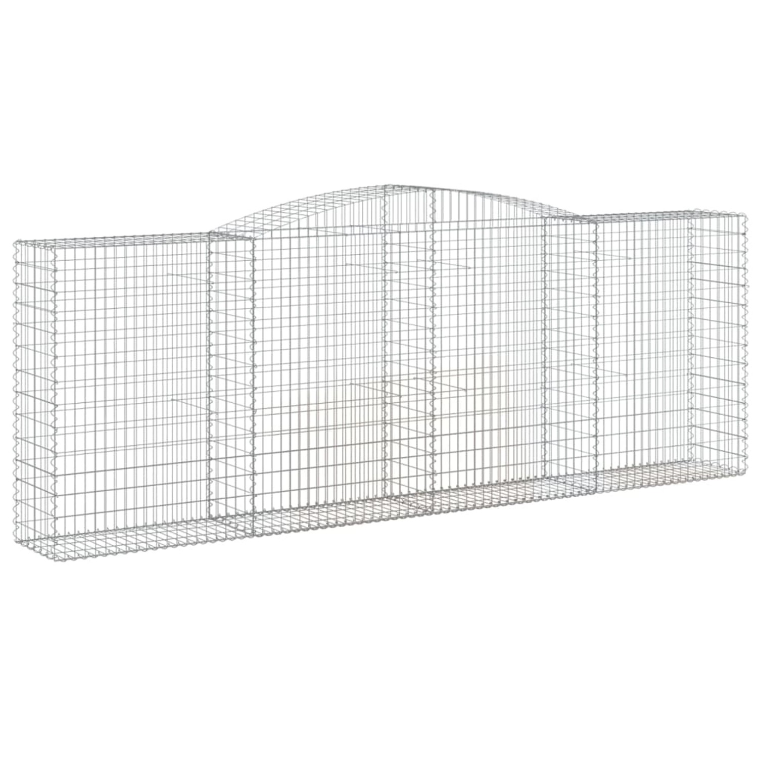 vidaXL Gabionen mit Hochbogen 15 Stk 400x50x140/160cm Eisen 1635369 günstig online kaufen