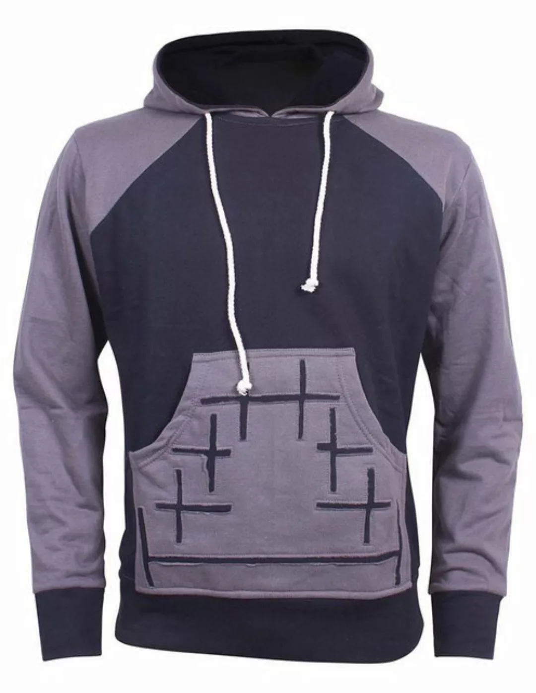 Vishes Kapuzensweatshirt Herren Cutwork Hoodie Sweater Warm Kapuze Kängurut günstig online kaufen