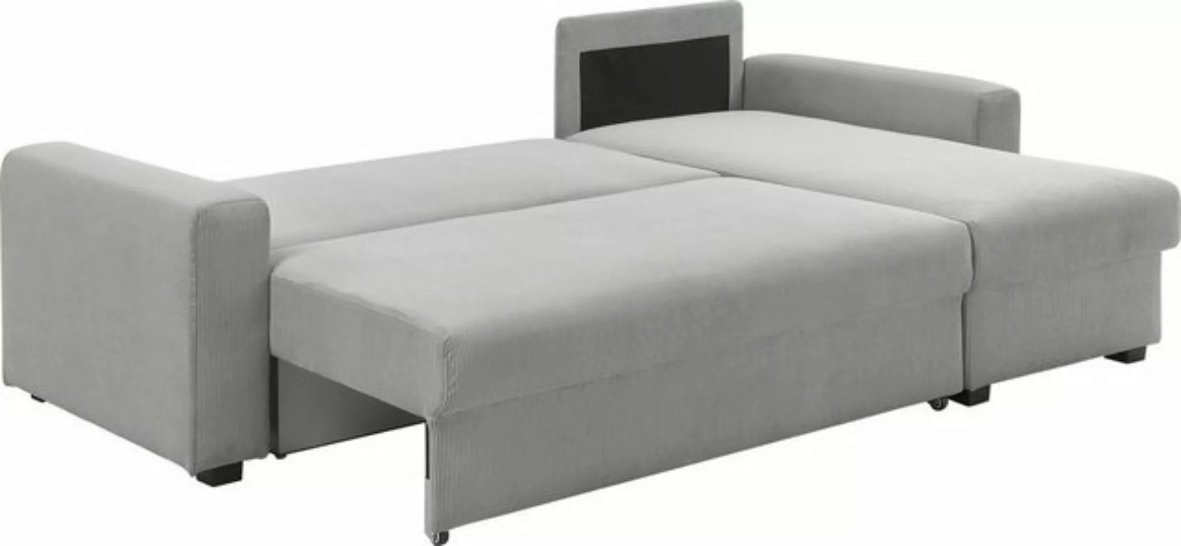 ATLANTIC home collection Ecksofa "Dublin L-Form", Bettfunktion und Bettkast günstig online kaufen