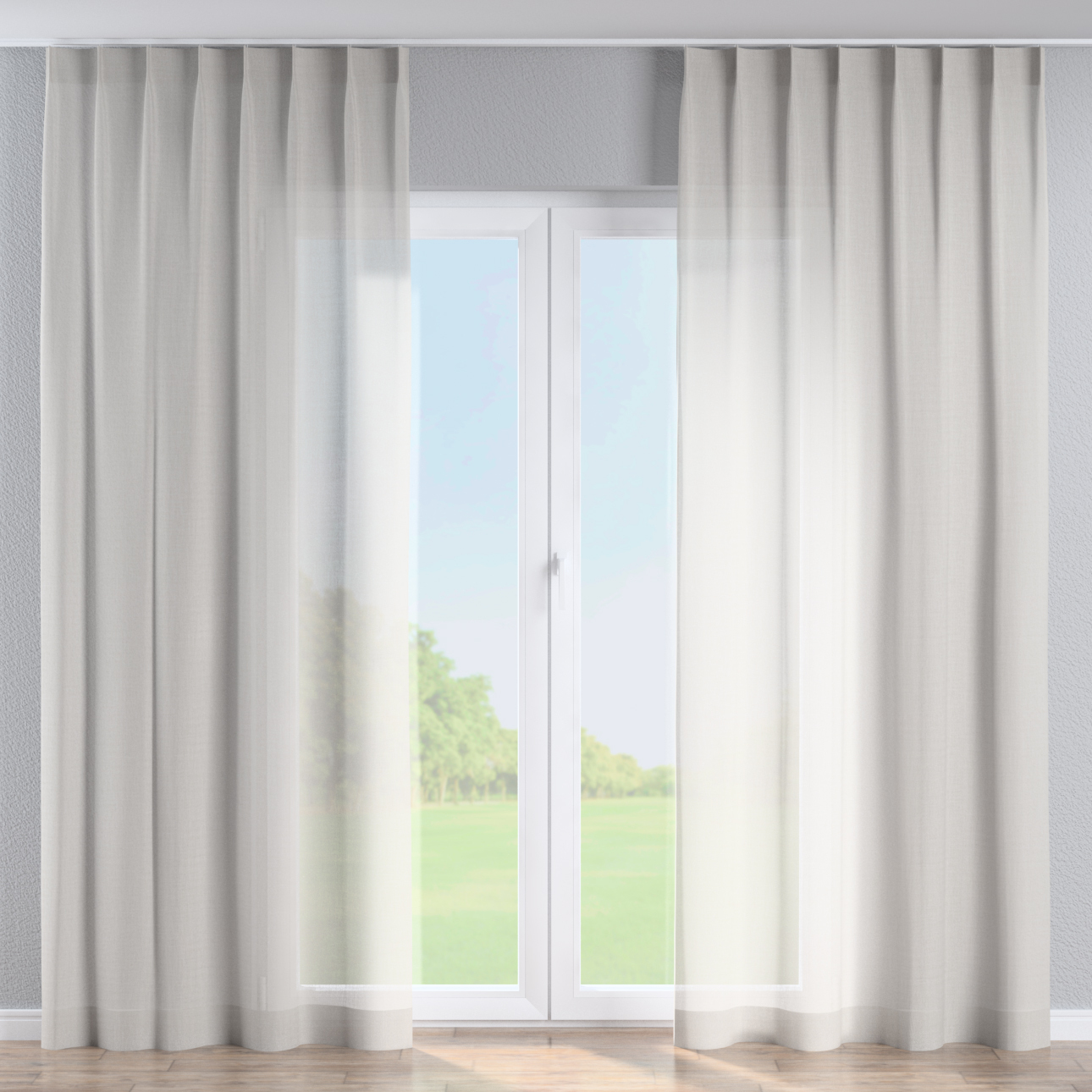 Vorhang mit flämischen 1-er Falten, weiß, Sensual Premium (144-54) günstig online kaufen