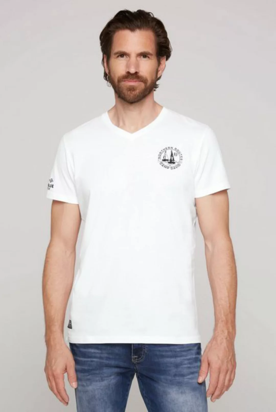 CAMP DAVID V-Shirt, mit maritimen Prints günstig online kaufen