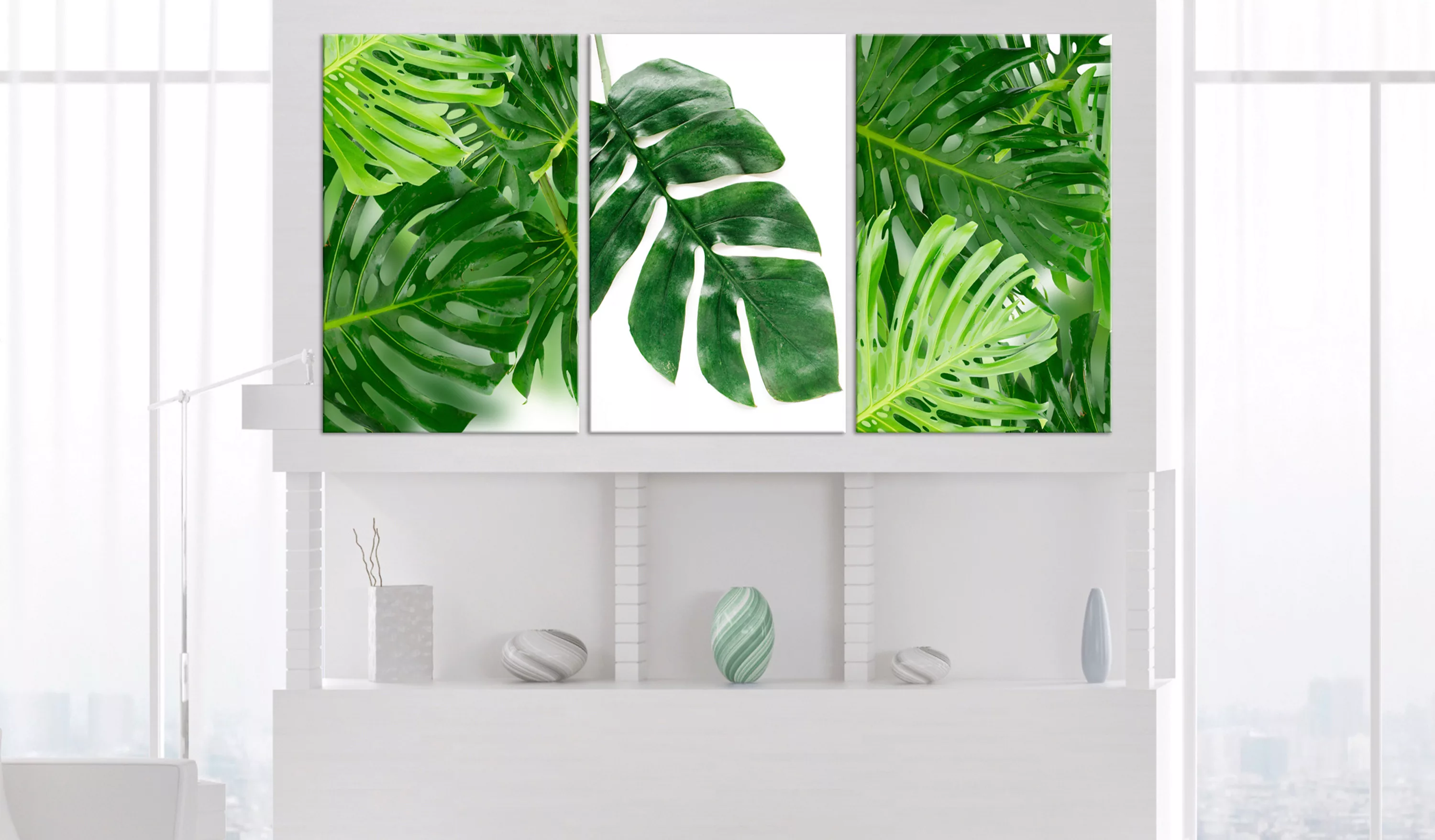 Wandbild - Palm Leaves (3 Parts) günstig online kaufen