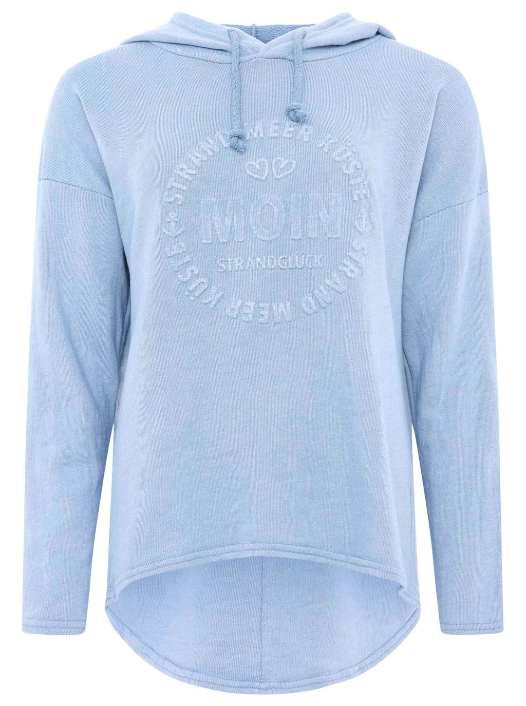 Zwillingsherz Hoodie ""Moin"", Sweatshirt im Used-Look mit Kapuze und Stemp günstig online kaufen