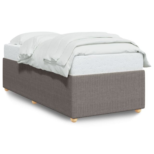 vidaXL Bett, Bettgestell ohne Matratze Taupe 100x200 cm Stoff günstig online kaufen