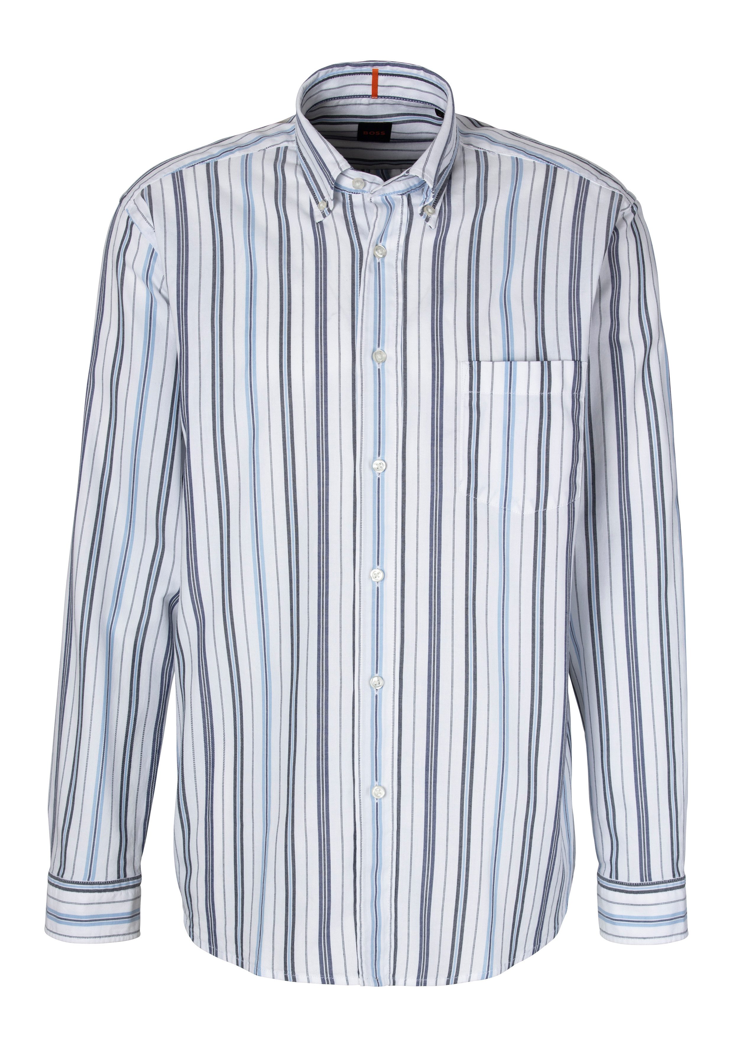 BOSS ORANGE Langarmhemd Lambey mit Button-down-Kragen günstig online kaufen