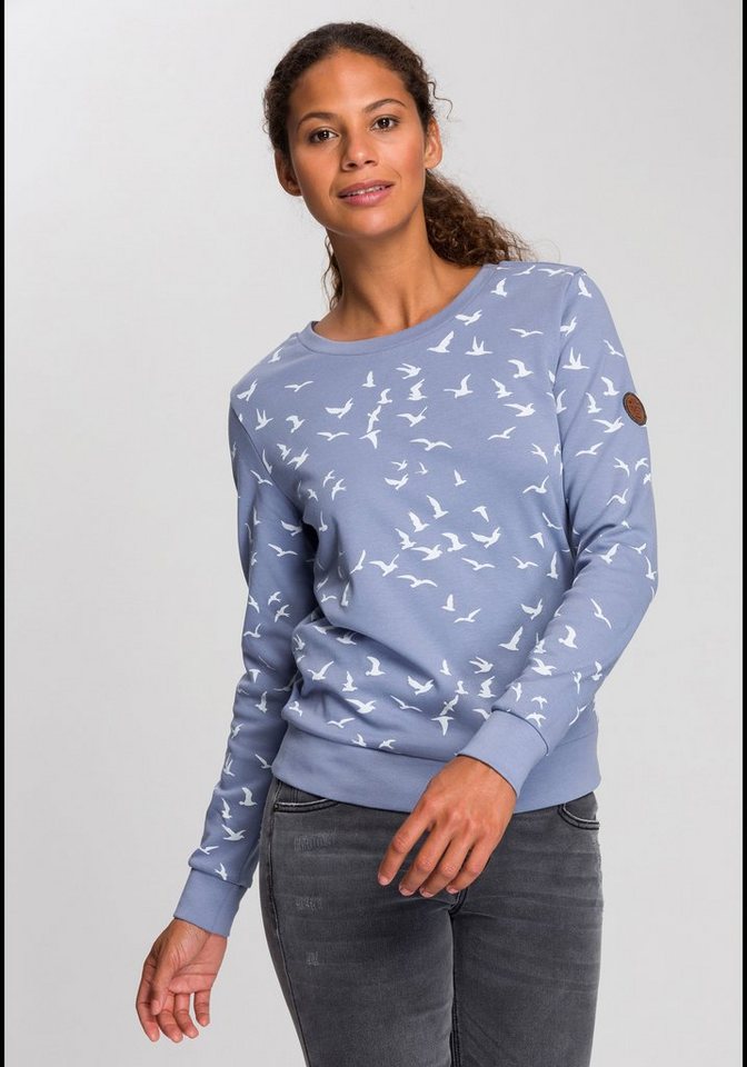 KangaROOS Sweatshirt mit modischem Minimal-Allover-Print günstig online kaufen