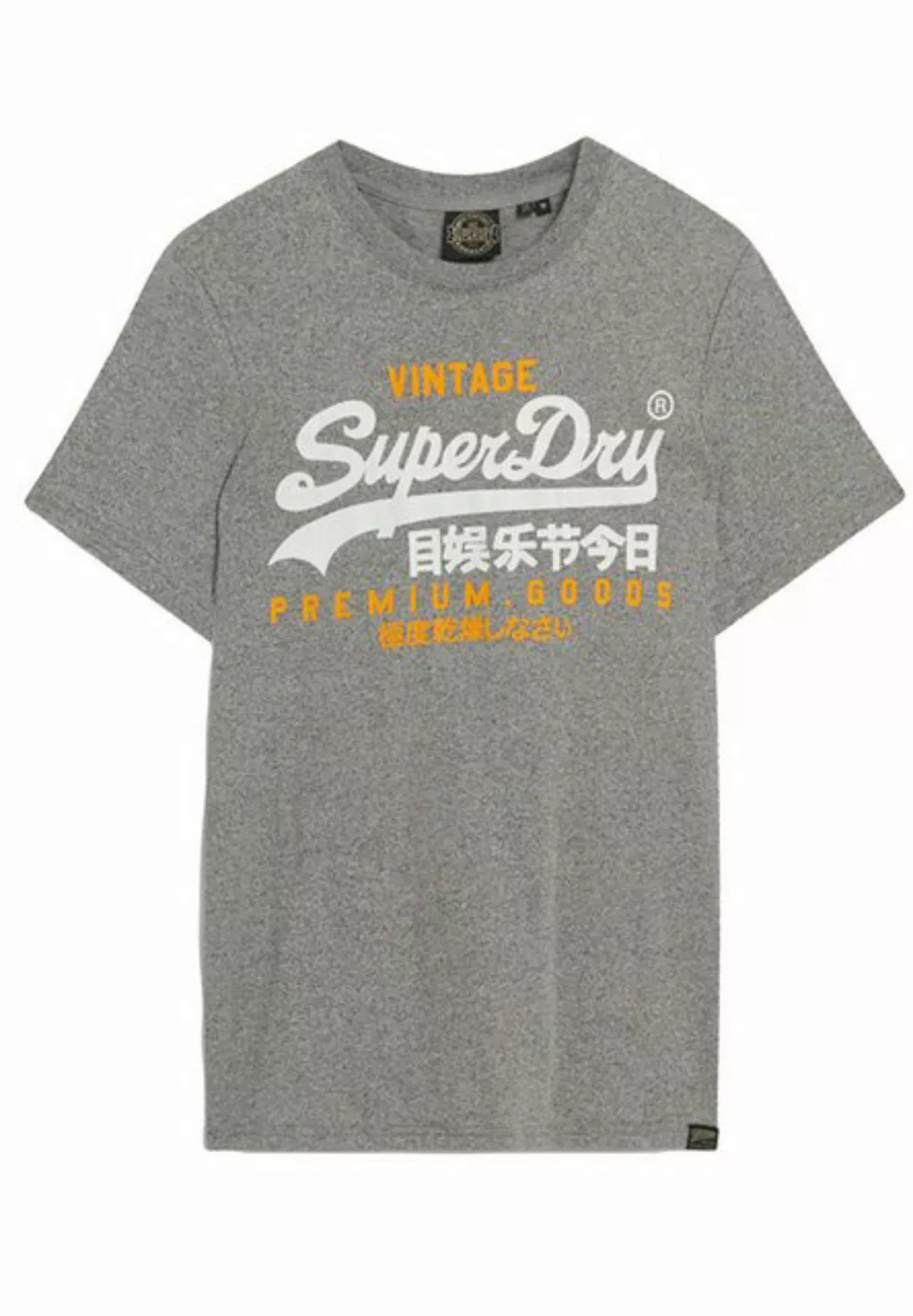 Superdry T-Shirt Superdry Herren T-Shirt VL DUO TEE Light Grey Grit günstig online kaufen