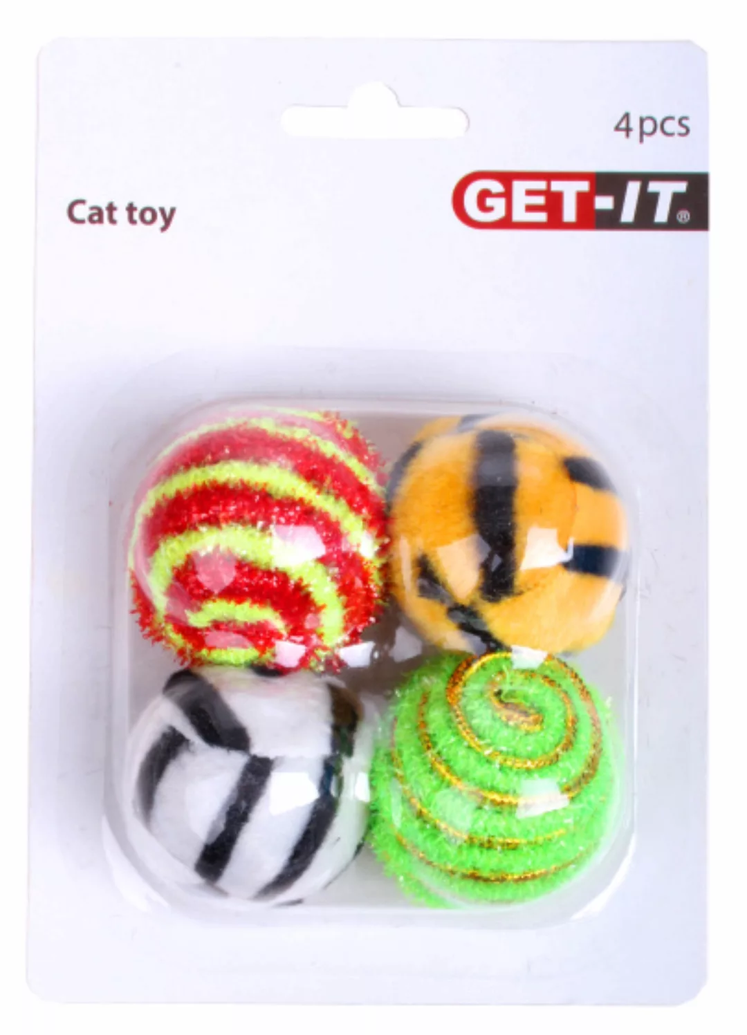 Katzenspielzeug Bälle Grün/gelb/rot 4 Stück günstig online kaufen