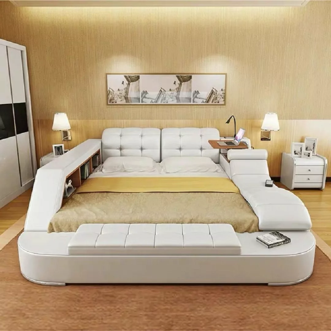 JVmoebel Bett Bett Multifunktion - Tresor - Wärme Liege - USB - Sound Doppe günstig online kaufen
