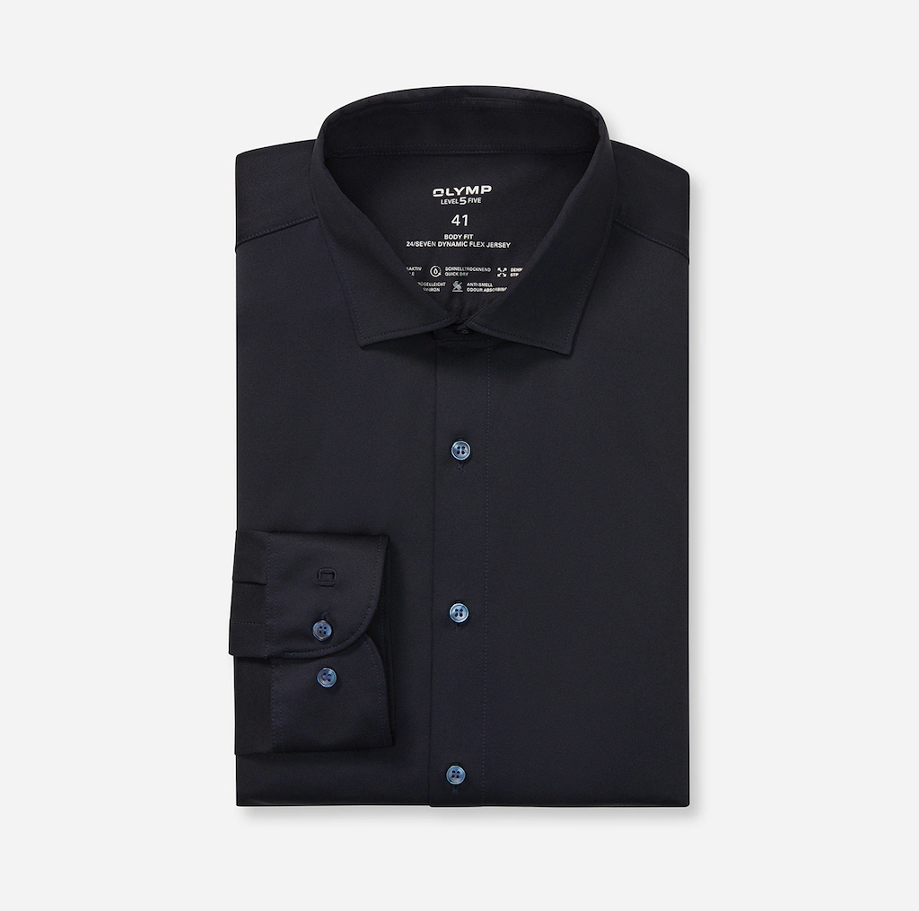 OLYMP Langarmhemd "Leve Five 24/Seven", Atmungsaktiv, Jersey, sehr dehnbar, günstig online kaufen