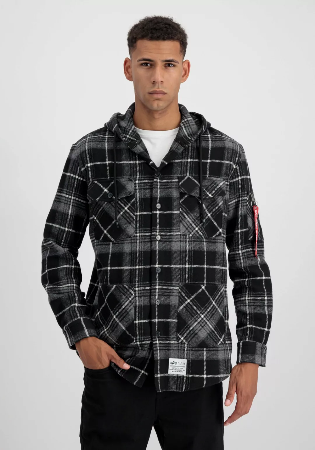 Alpha Industries Hoodie "Alpha Industries Men - Shirts Flannel Hoody Shirt" günstig online kaufen