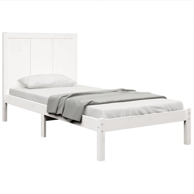 vidaXL Bett Massivholzbett Weiß Kiefer 75x190 cm günstig online kaufen