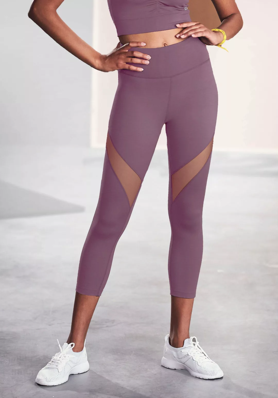 LASCANA ACTIVE Caprileggings "-Sport Capri", mit kleiner Raffung, Loungewea günstig online kaufen