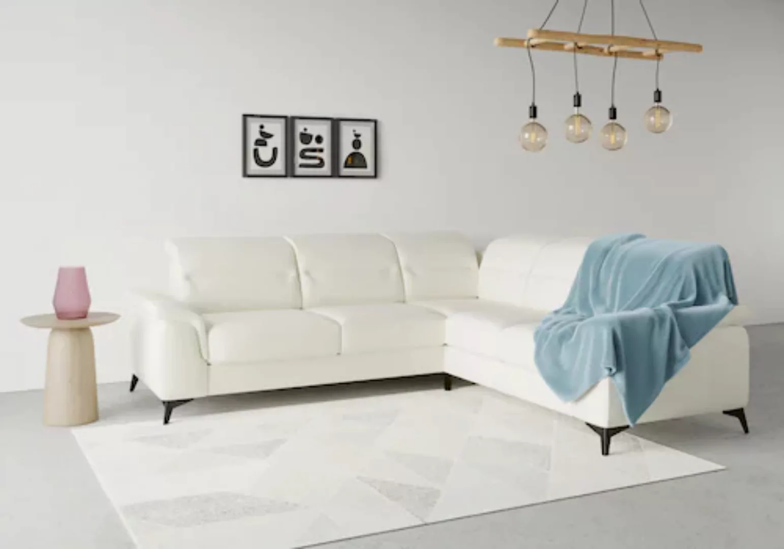 sit&more Ecksofa »Sinatra L-Form«, optinal mit Kopfteilverstellung und Armt günstig online kaufen