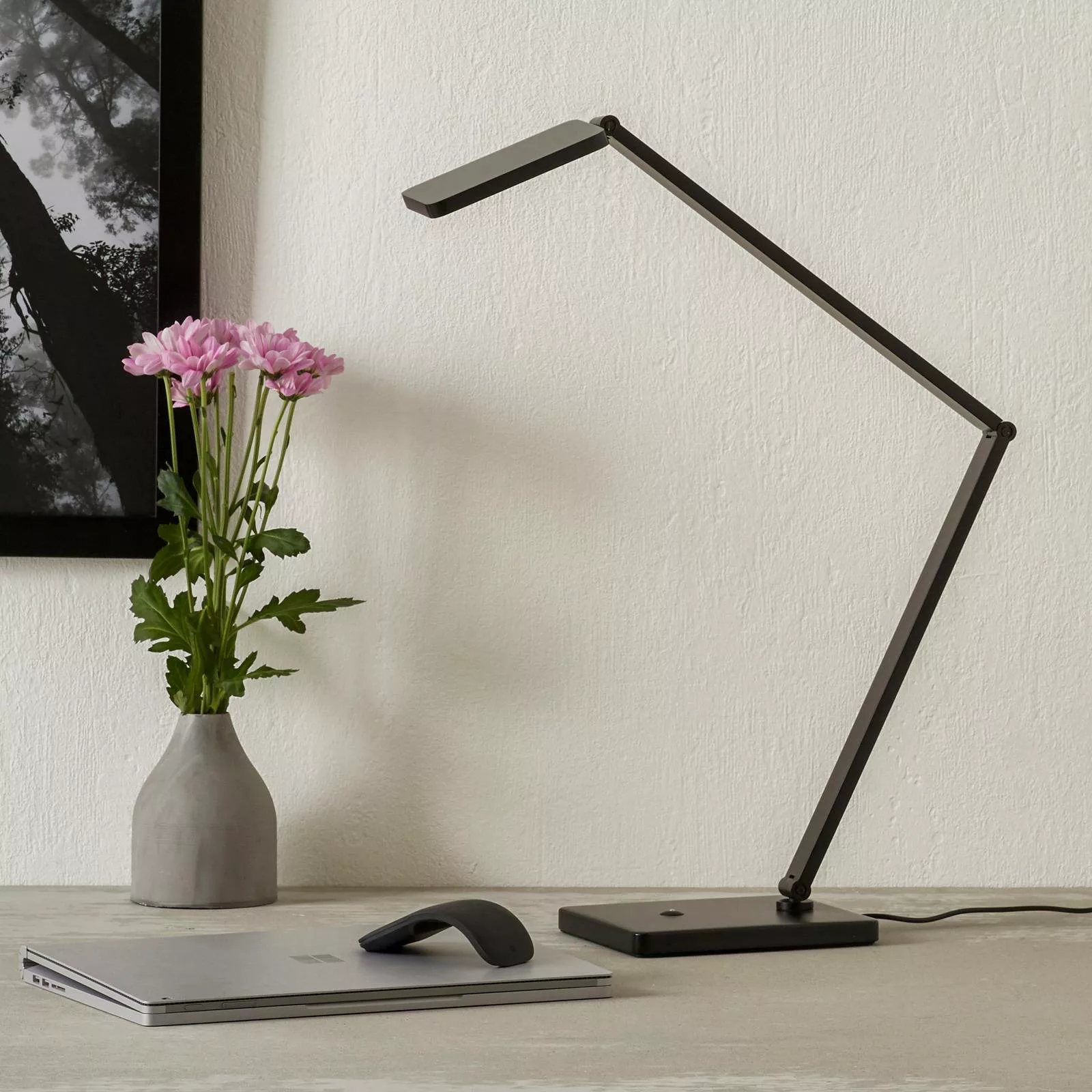 Verstellbare LED-Schreibtischleuchte Linus, schwar günstig online kaufen