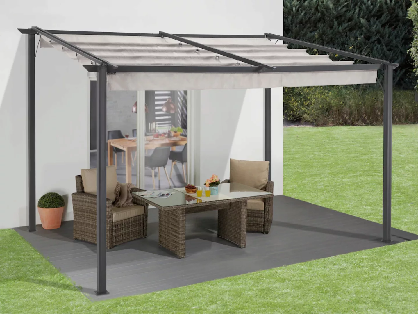 KONIFERA Anbaupavillon "Vivara", BxT: 400x300 cm günstig online kaufen