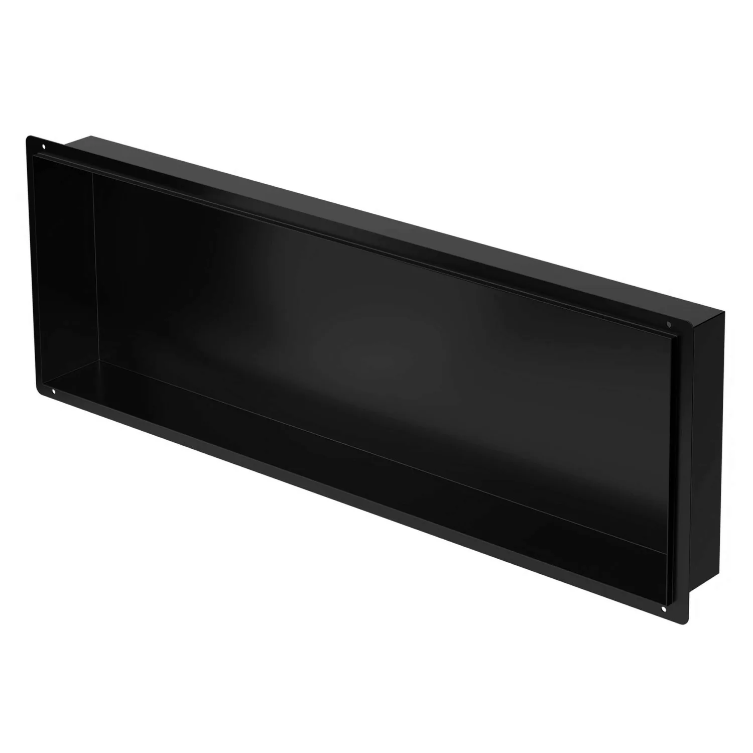 LuxeBath Wandnische aus Edelstahl 90x30x10 cm Schwarz Duschnische Einbaureg günstig online kaufen