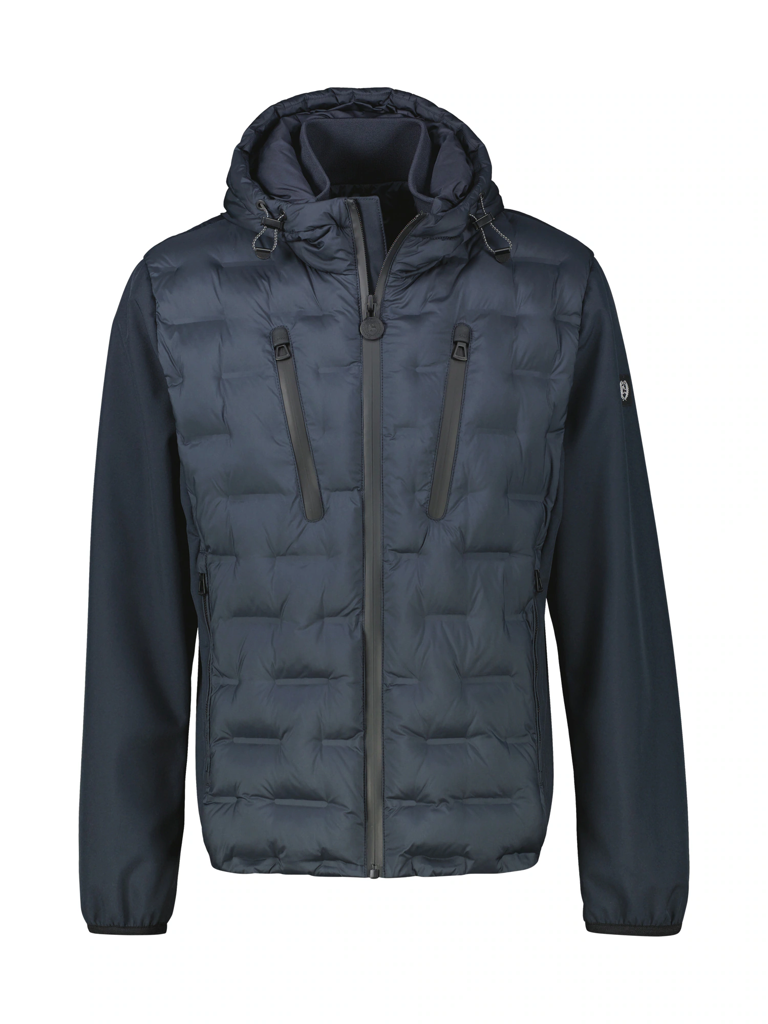 LERROS Steppjacke "LERROS Hybrid-Jacke in Grossen Grössen", mit Kapuze, Atm günstig online kaufen