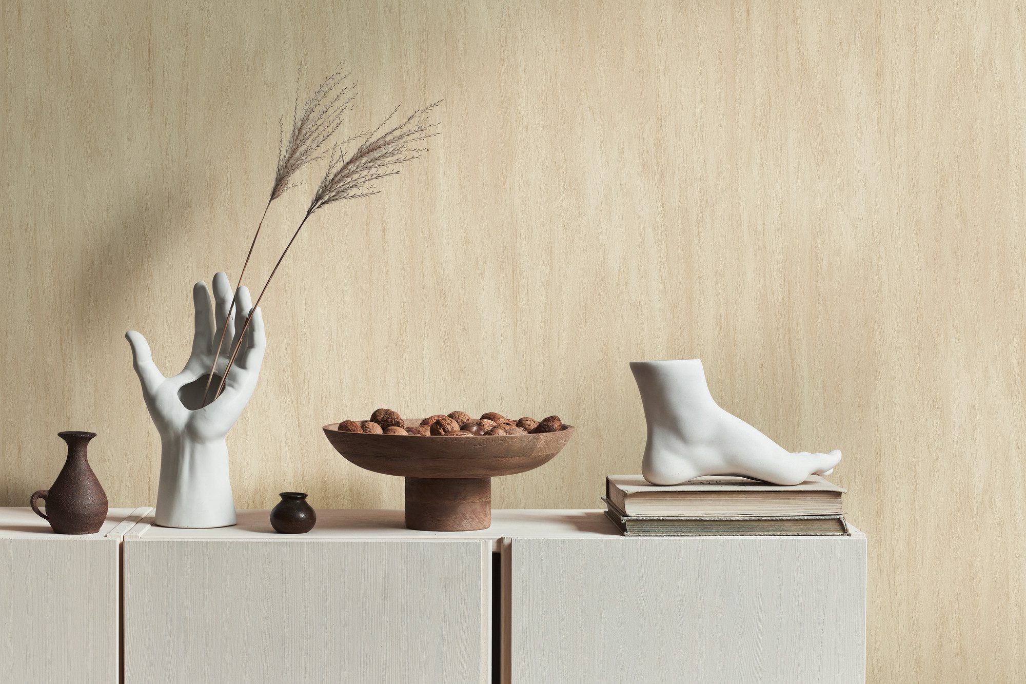 A.S. Création Vliestapete mit Holz Design Beige  10,05 m x 0,53 m günstig online kaufen