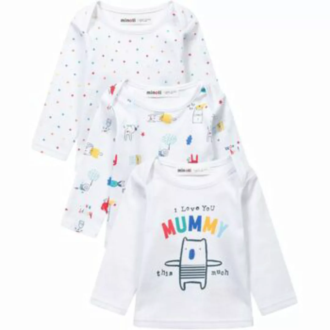 Minoti  T-Shirts & Poloshirts 3er-Pack Langarm-Oberteile für Babys ( 0-12m günstig online kaufen