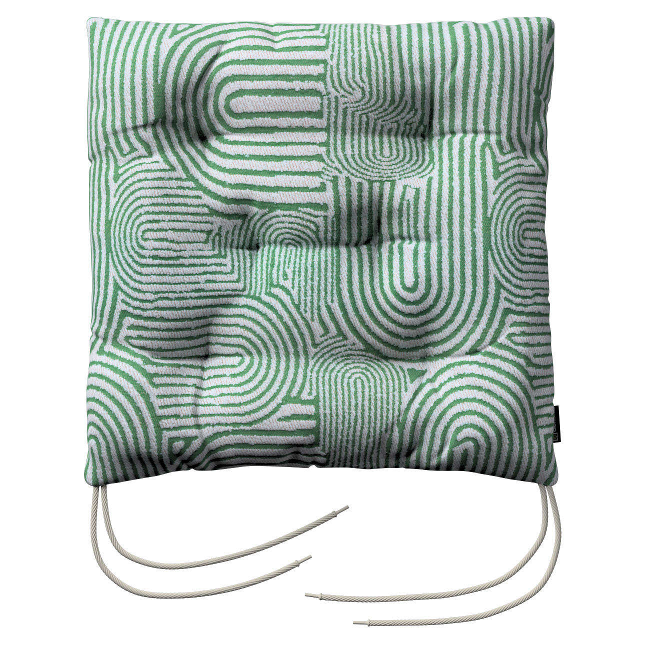 Stuhlkissen Thomas mit Bindeschnur, mintgrün-ecru, 38 x 38 x 8 cm, Cosy Hom günstig online kaufen