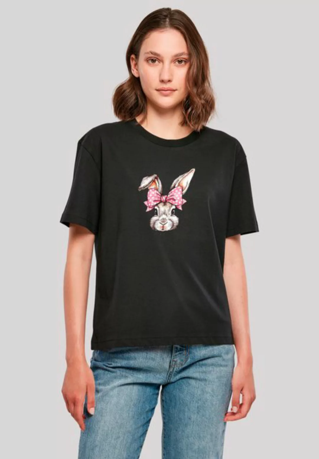 F4NT4STIC T-Shirt "Niedlicher Hase mit Schleife", Premium Qualität günstig online kaufen