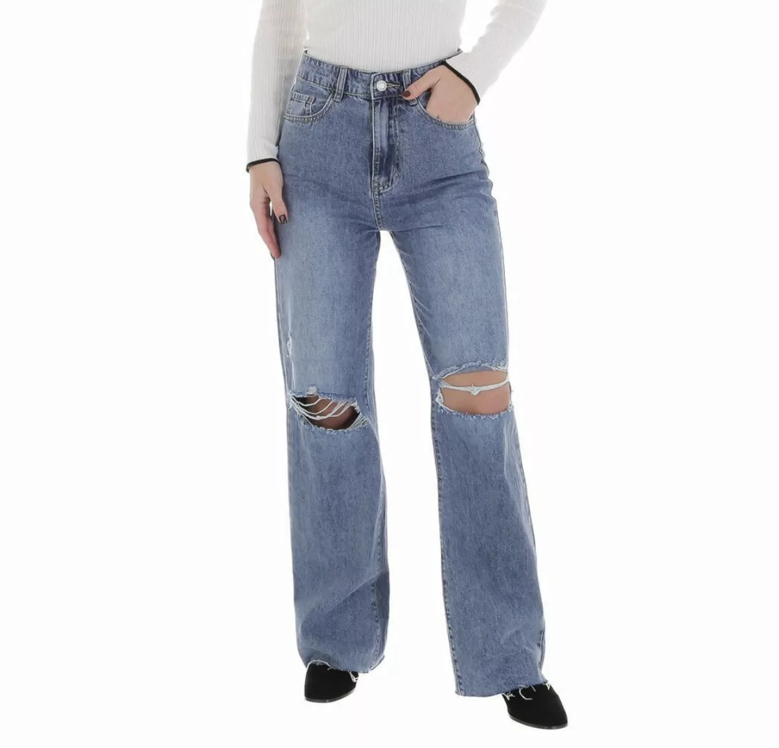 Ital-Design Destroyed-Jeans Damen Freizeit (87543214) Destroyed-Look High W günstig online kaufen