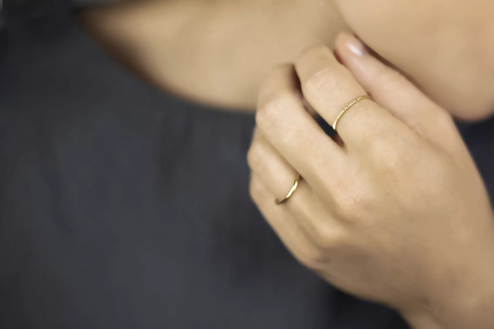 Relief-ring Aus 925er Sterling Silber - Gold Dubliert günstig online kaufen