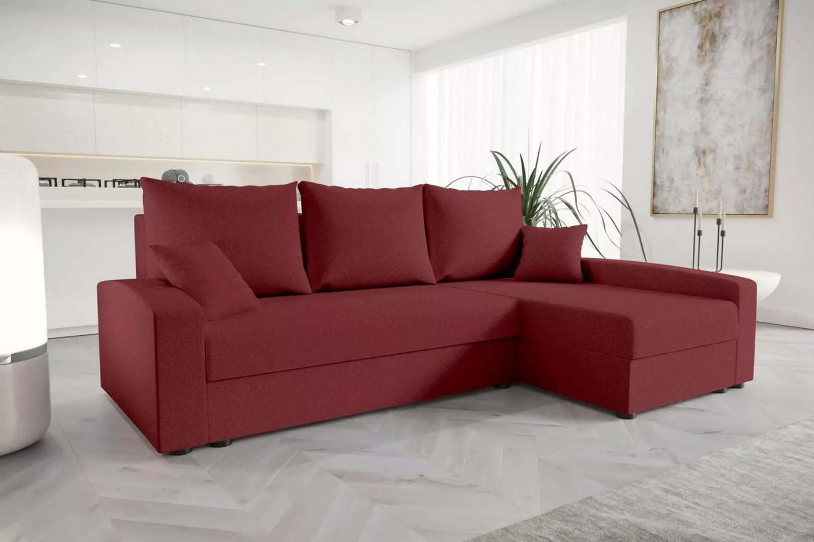 Stylefy Ecksofa Gloria, L-Form, Eckcouch, Sofa, Sitzkomfort, mit Bettfunkti günstig online kaufen