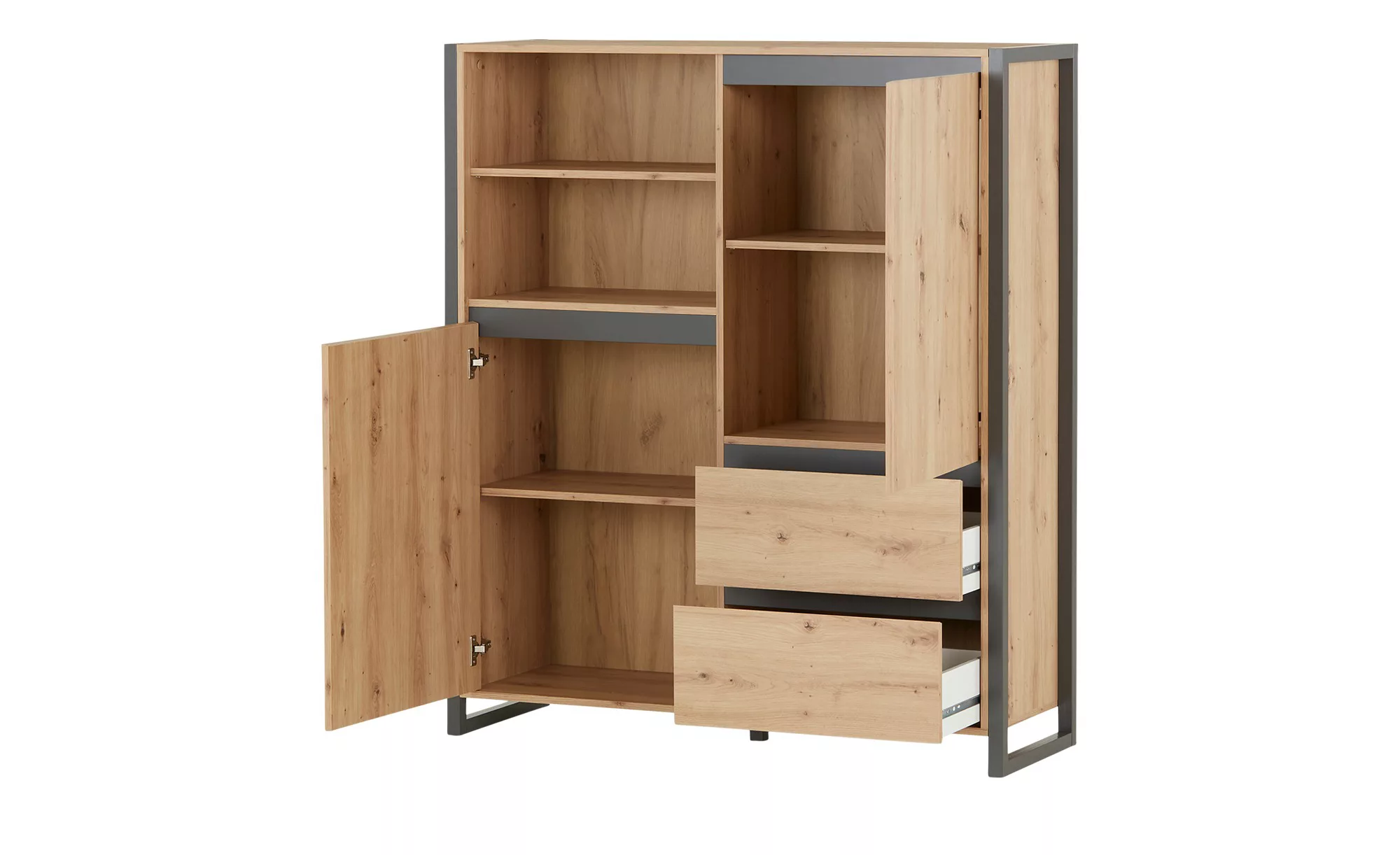 Highboard  Fiano ¦ holzfarben ¦ Maße (cm): B: 120 H: 140 T: 40.0 Kommoden & günstig online kaufen