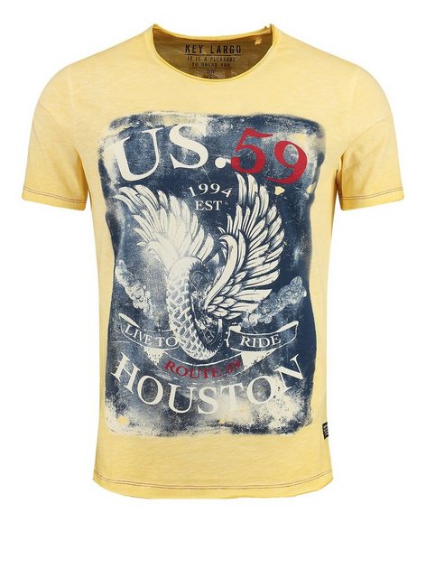 Key Largo T-Shirt T-Shirt Houston USA Biker Print Motiv vintage Look MT0054 günstig online kaufen