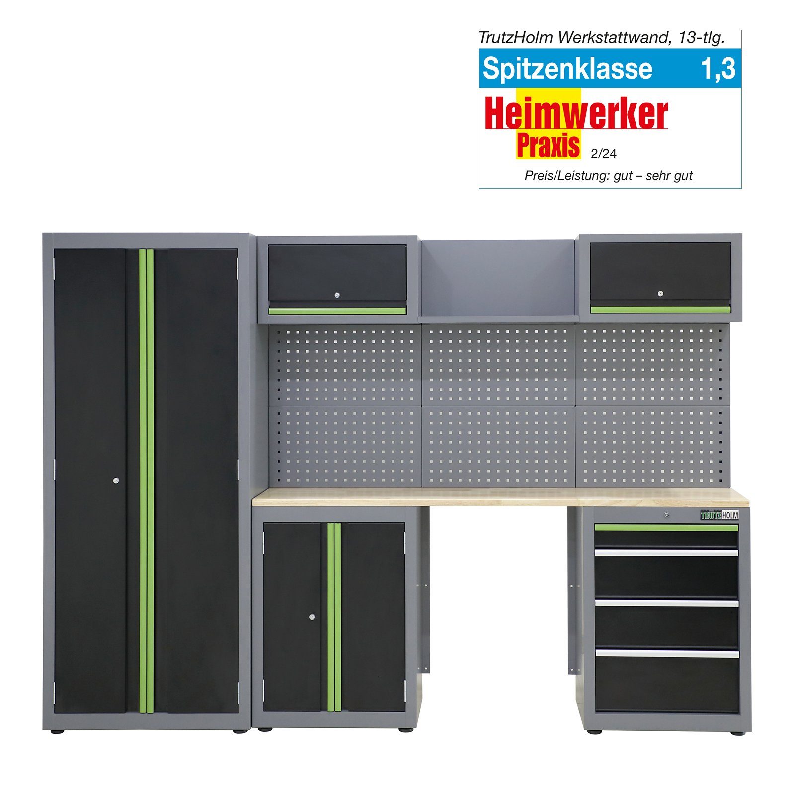 TRUTZHOLM Werkstatt-Set Werkstattwand 13-tlg. Modulares Werkstattschranksys günstig online kaufen