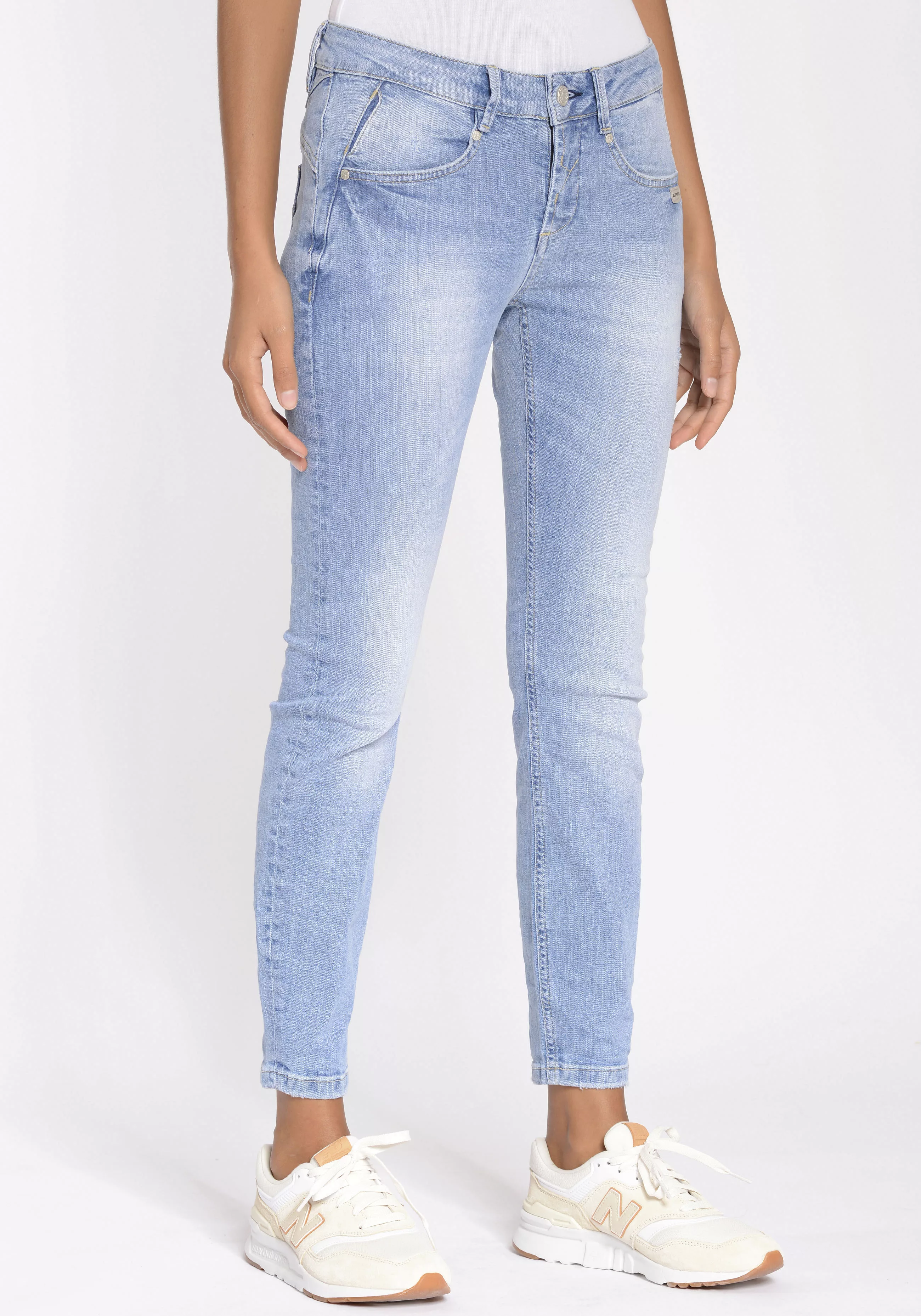 GANG Skinny-fit-Jeans "94NELE X-CROPPED", mit seitlichen Dreieckseinsätzen günstig online kaufen