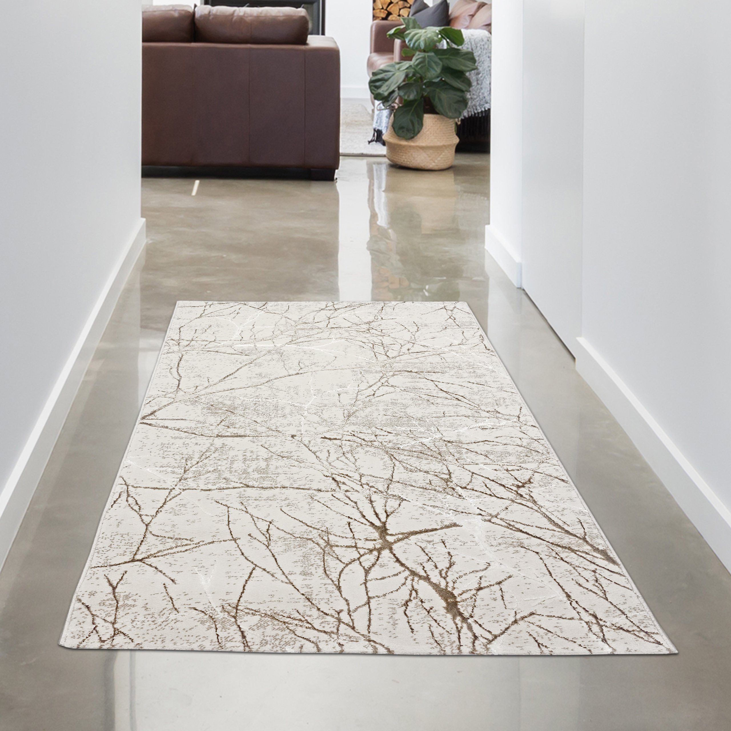 Carpetia Teppich Moderner Designerteppich mit glänzenden günstig online kaufen