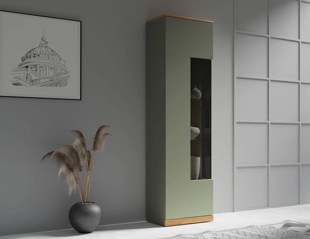 Home affaire Vitrine "Ribe,180cm hoch,5 Fächer,2 Glasböden variabel einsetz günstig online kaufen