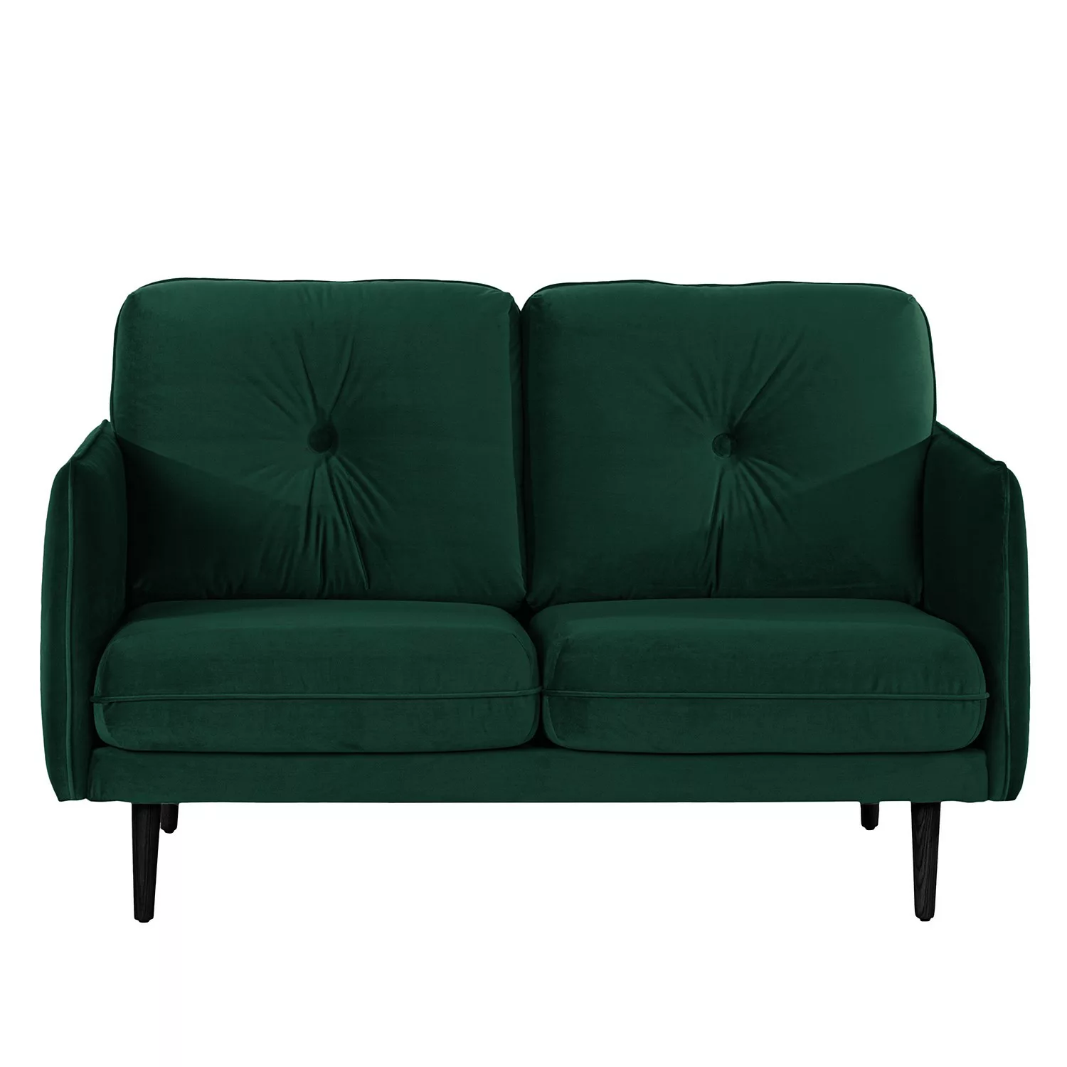 home24 Norrwood Sofa Pigna II 2-Sitzer Dunkelblau Samt 148x86x94 cm günstig online kaufen
