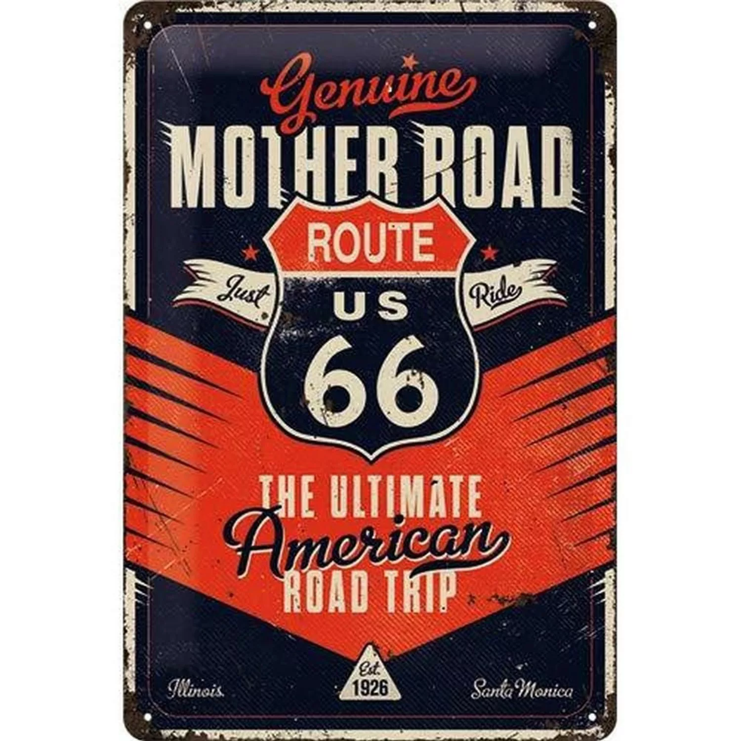 Nostalgic-Art Blechschild 20 x 30cm - US Highways - Route 66 The Ultimate R günstig online kaufen