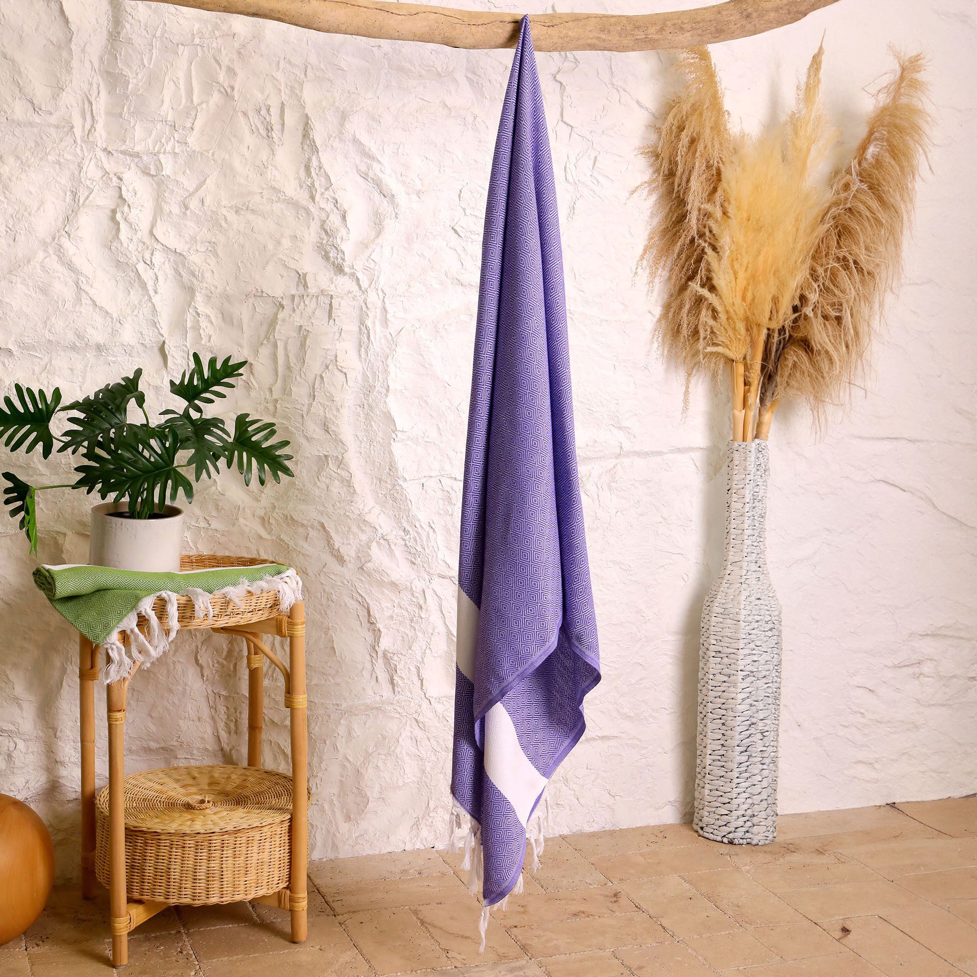 Turquoise Home Strandtuch Ecoluxe Hamamtuch 100x200cm günstig online kaufen