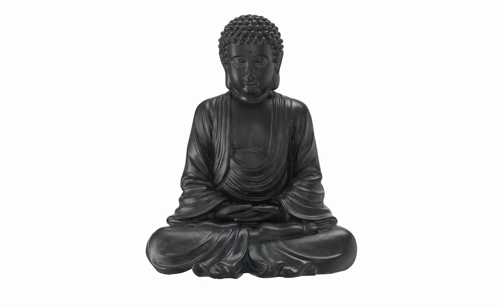 HOME STORY Figur  Buddha ¦ schwarz ¦ Polyresin (Kunstharz) ¦ Maße (cm): B: günstig online kaufen