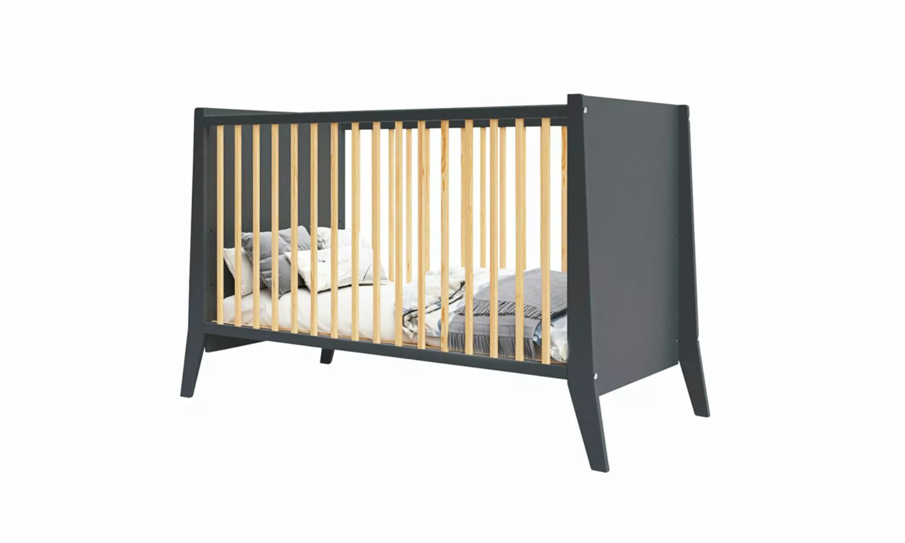 thematys Babybett 60x120cm Weiß oder Schwarz höhenverstellbar Kinderbett Ki günstig online kaufen