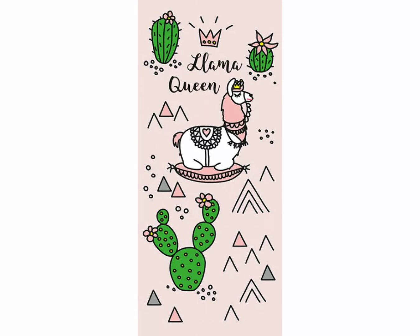 Trtapete "Cactus Llama" 0,91x2,11 m / selbstklebende Folie günstig online kaufen
