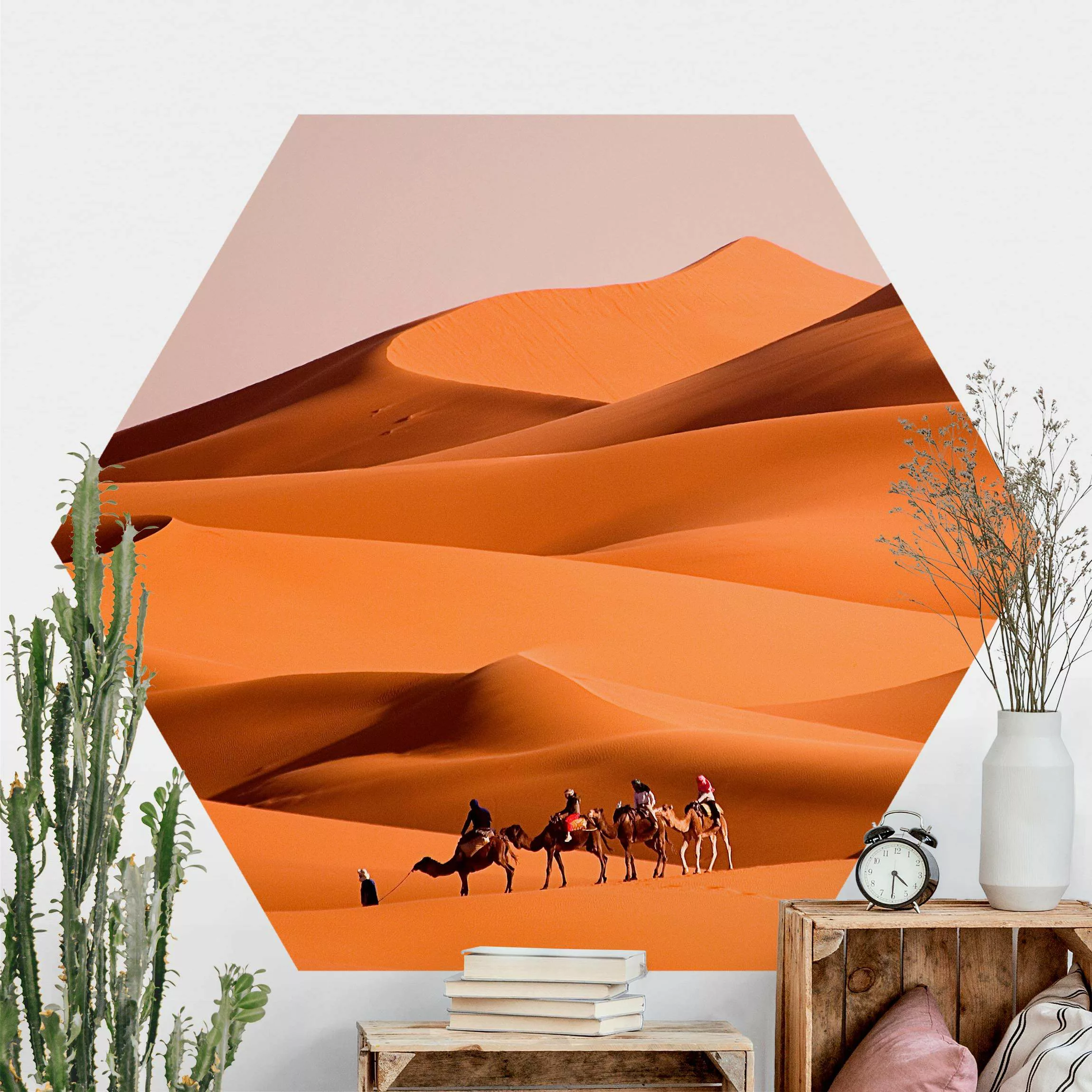Hexagon Fototapete selbstklebend Namib Desert günstig online kaufen