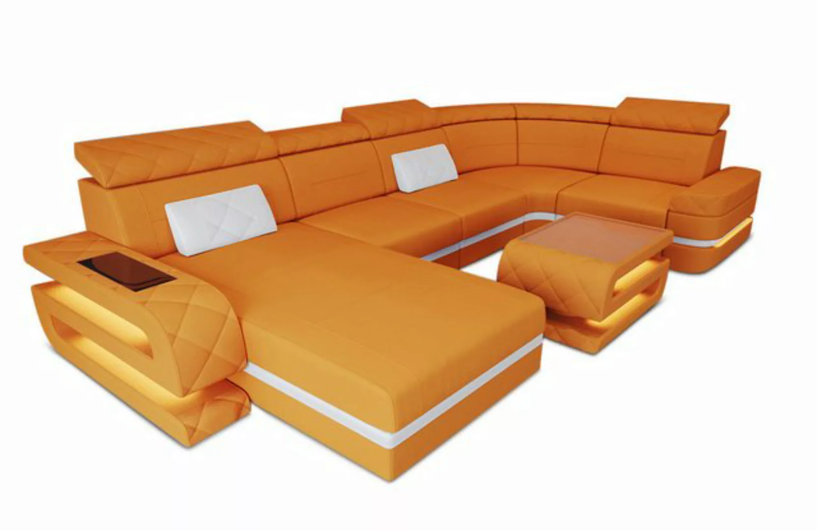 Sofa Dreams Wohnlandschaft Polster Sofa Couch Stoff Bologna U Form Stoffsof günstig online kaufen