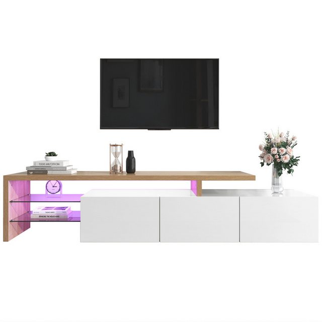 MODFU TV-Schrank Modernes TV-Schrank-Design (Fernsehtisch Hochglanz, TV-Sch günstig online kaufen