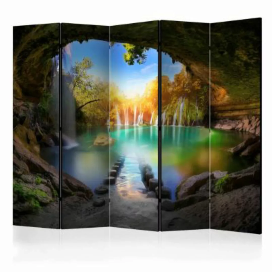 artgeist Paravent Turquoise Lake II [Room Dividers] mehrfarbig Gr. 225 x 17 günstig online kaufen