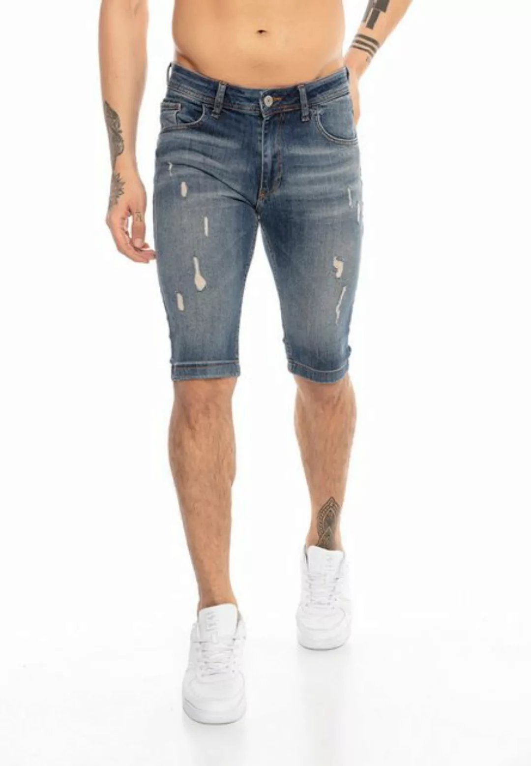 RedBridge Jeansshorts Red Bridge Herren Jeans Shorts Kurze Hose Denim fetzi günstig online kaufen