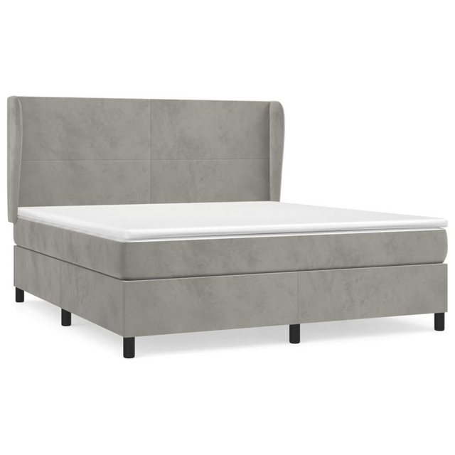 vidaXL Bettgestell Boxspringbett mit Matratze Dunkelgrau 160x200 cm Samt Be günstig online kaufen