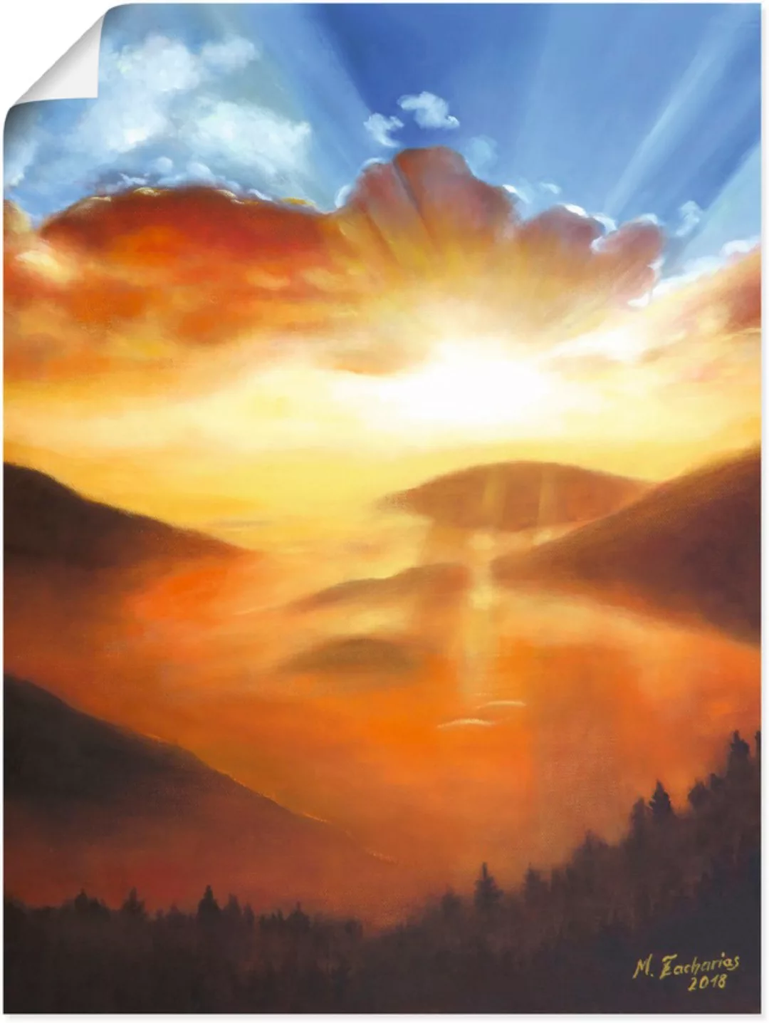 Artland Wandbild "Erwachen in der Natur", Bilder vom Sonnenuntergang & -auf günstig online kaufen