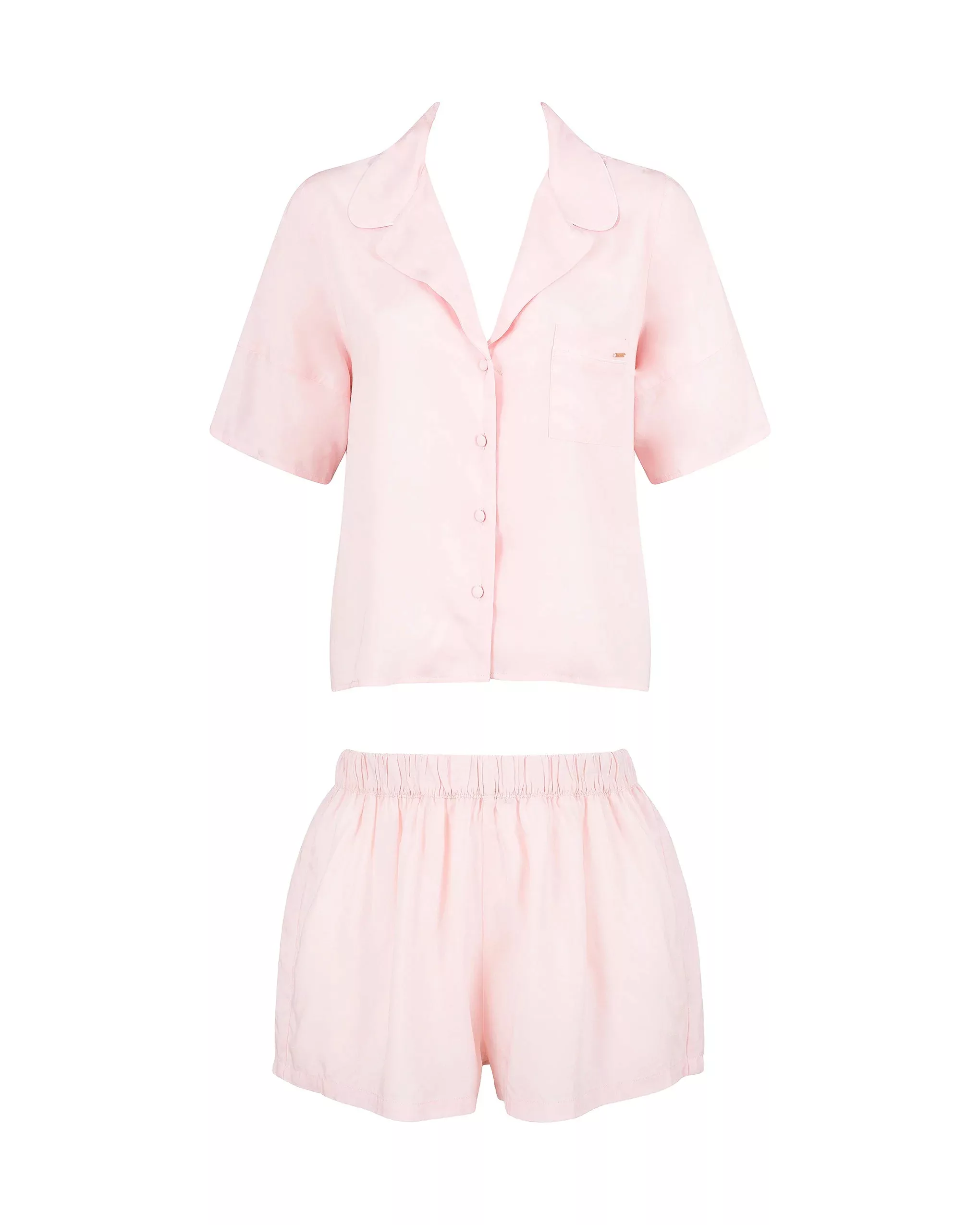 Bluebella Marla Eco Viskose Kurzer Pyjama Set Blassrosa günstig online kaufen