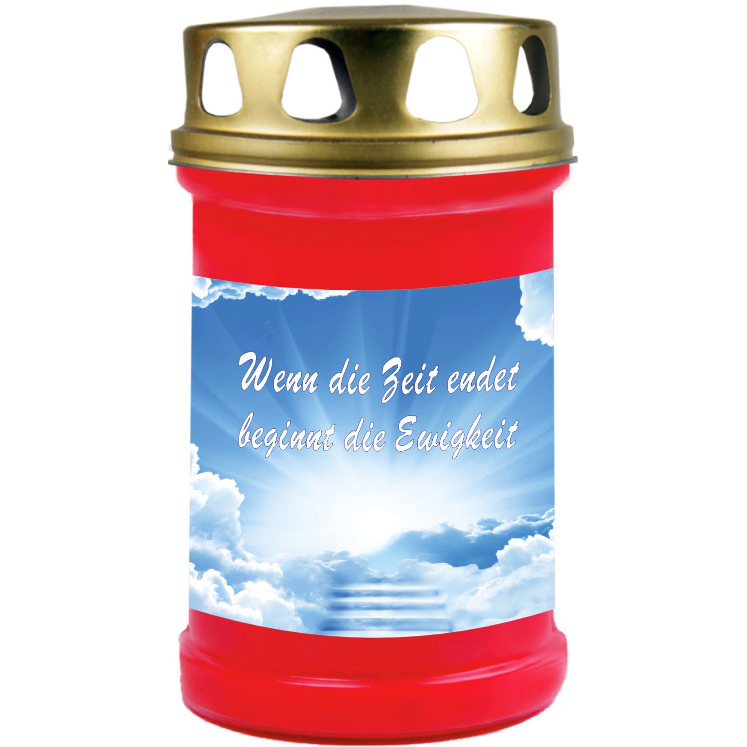 HS Candle Grabkerze Rot 48h Deckel Gold Treppe günstig online kaufen